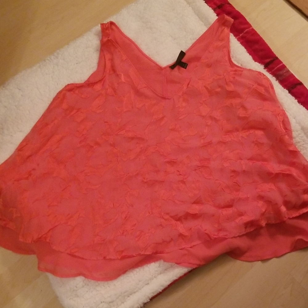 Swing tank blouse shell orange Lane Bryant